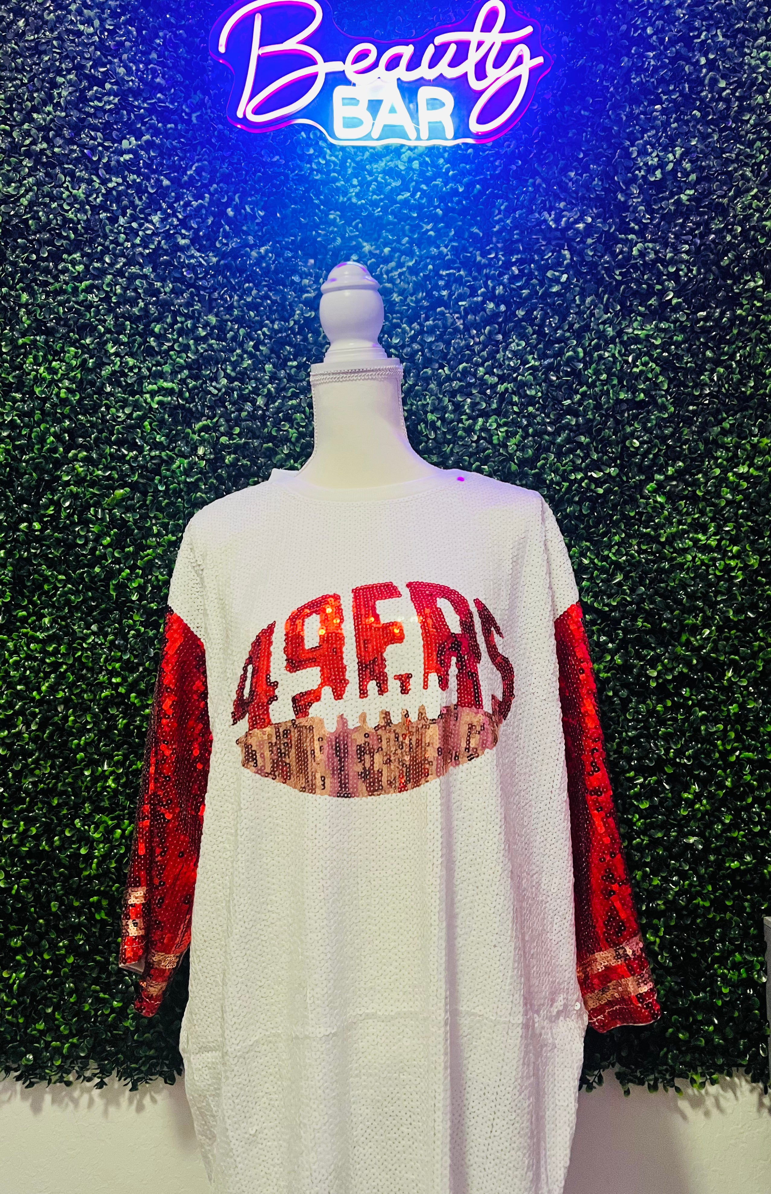 San Francisco 49ers Sequin Dress/ Top
