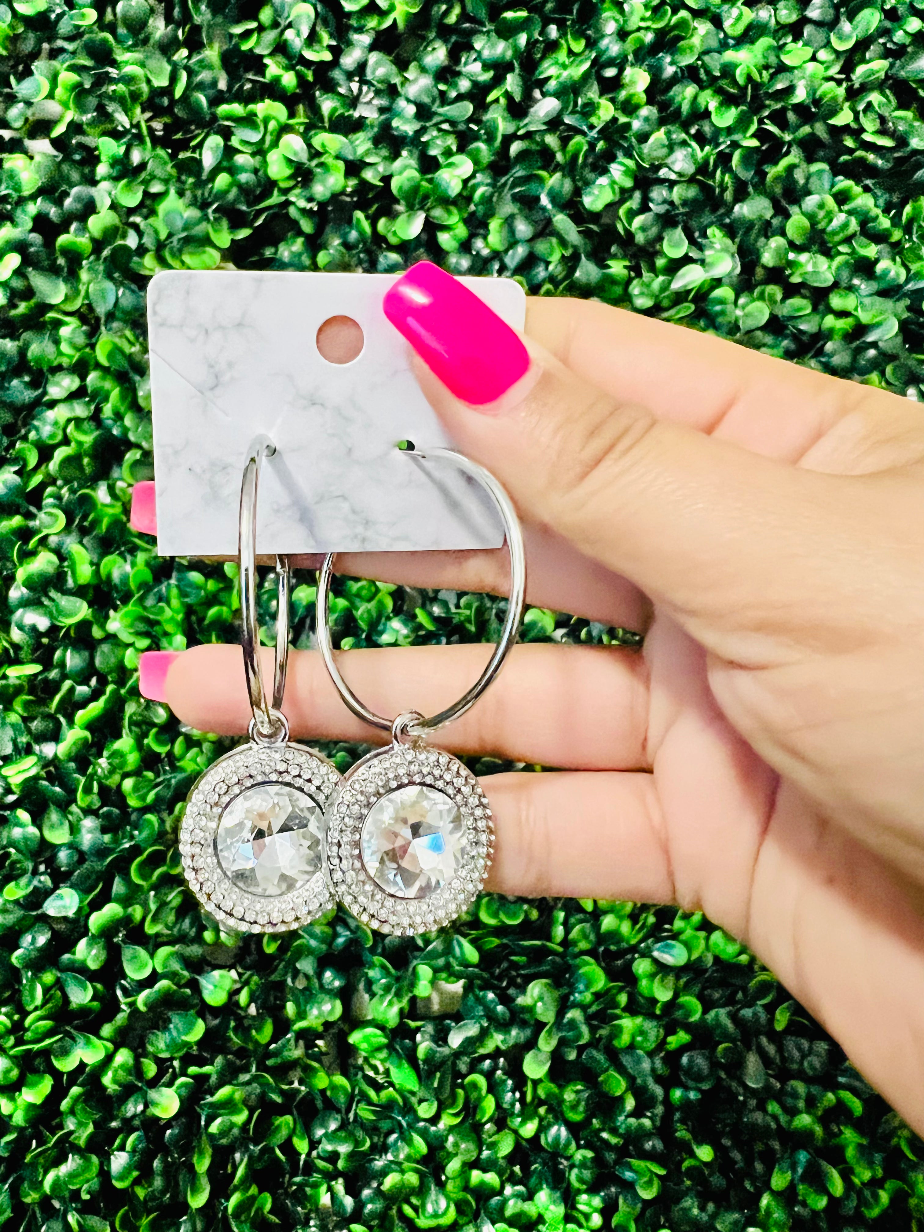 Bling Drop Hoops