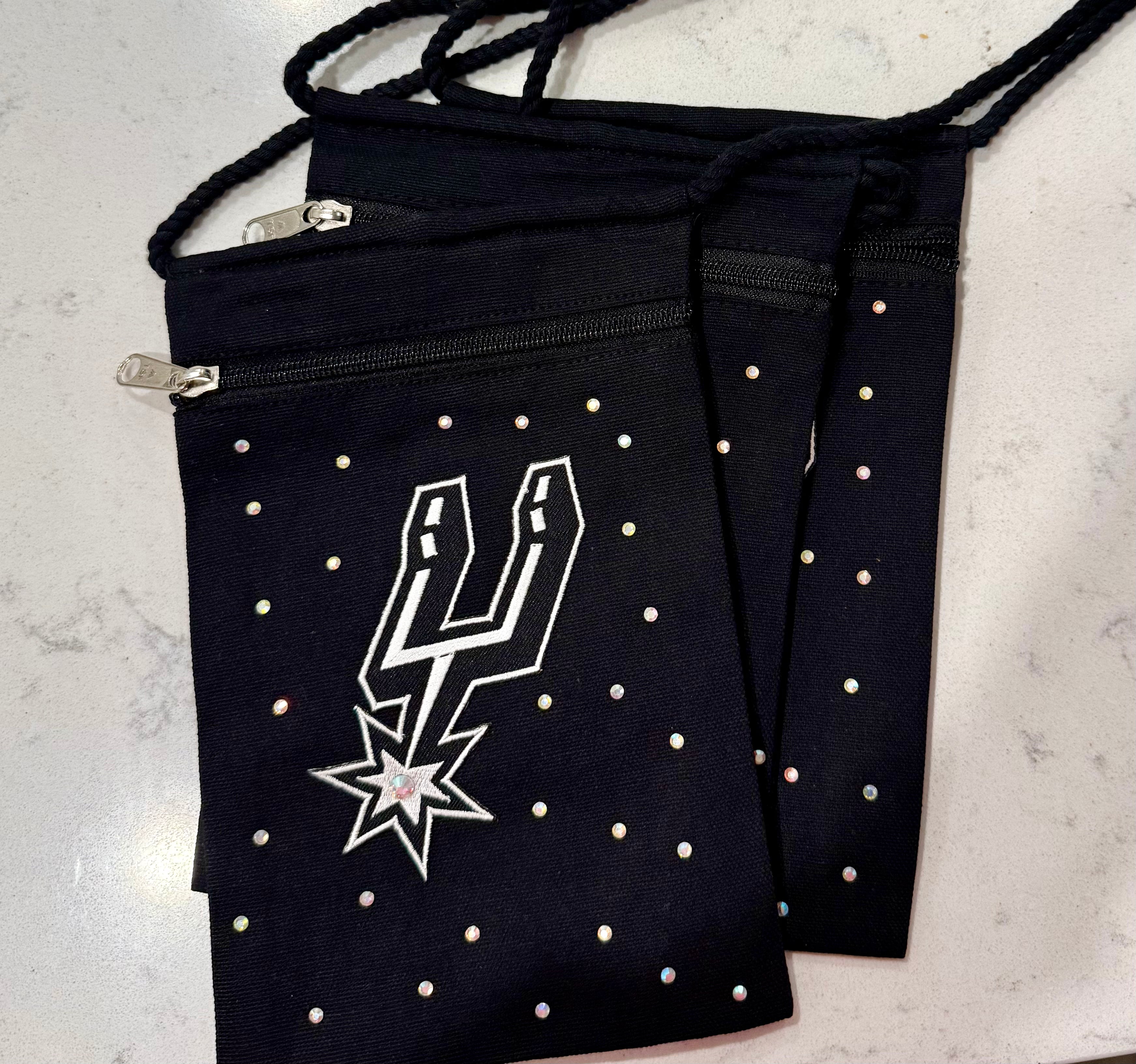 Spurs Blinged Canvas Purse