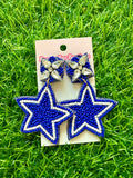 Beaded DC Star Earrings