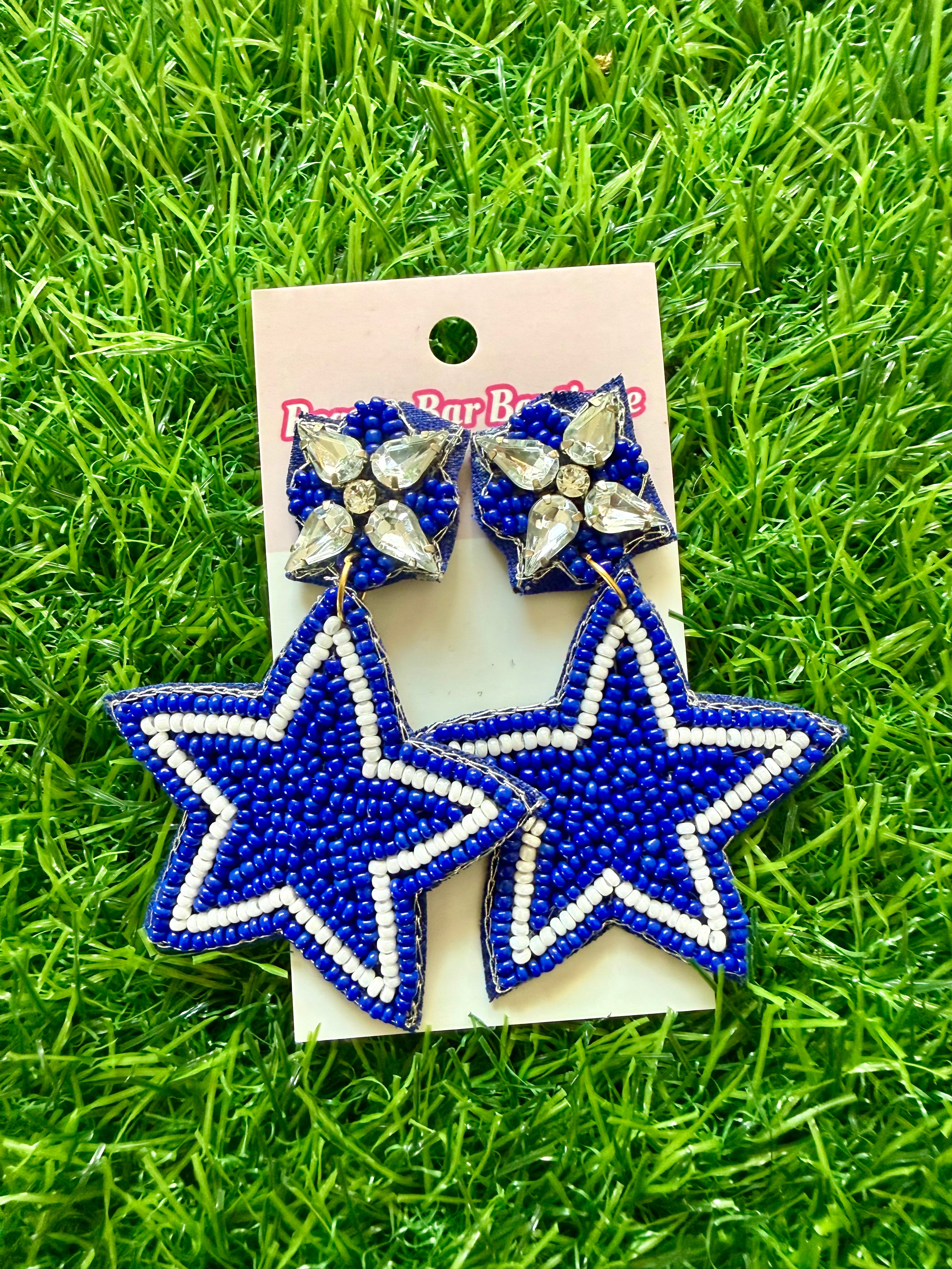 Beaded DC Star Earrings