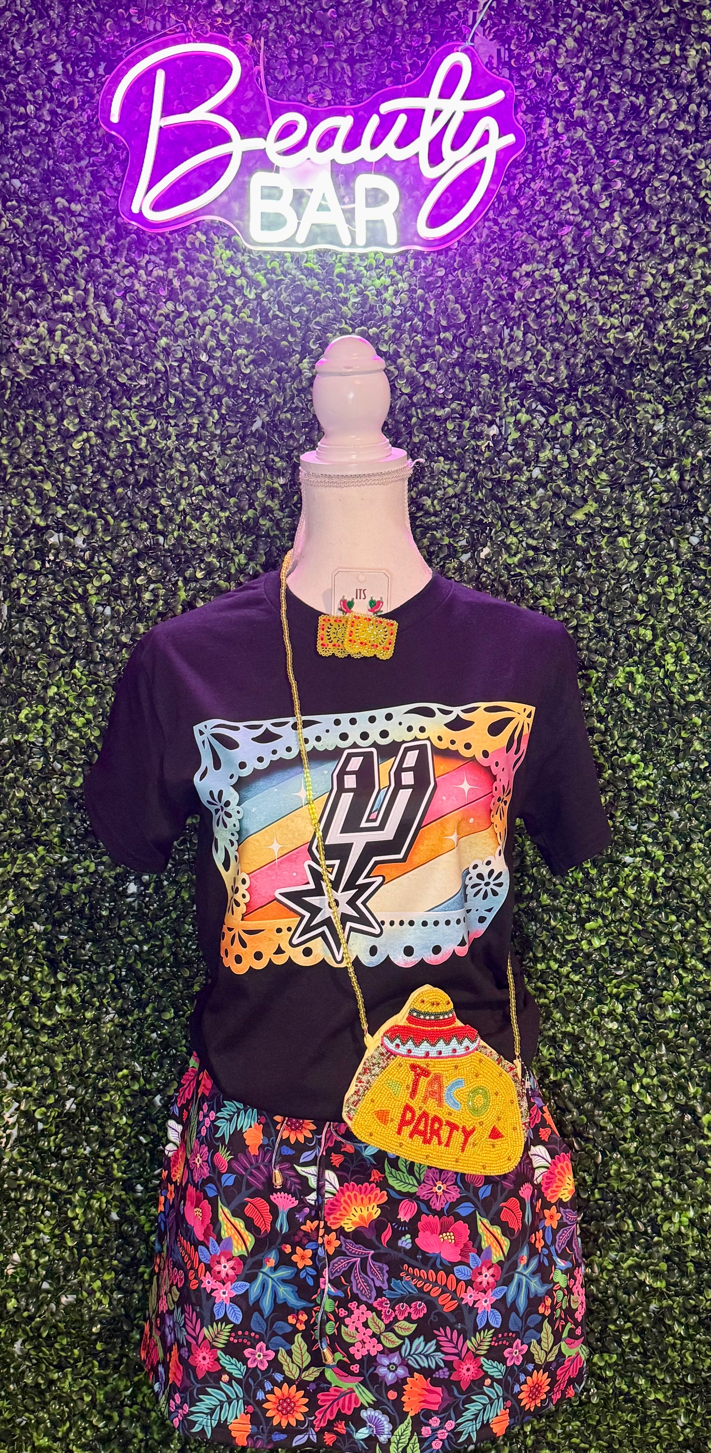Spurs Papel Picado Tee
