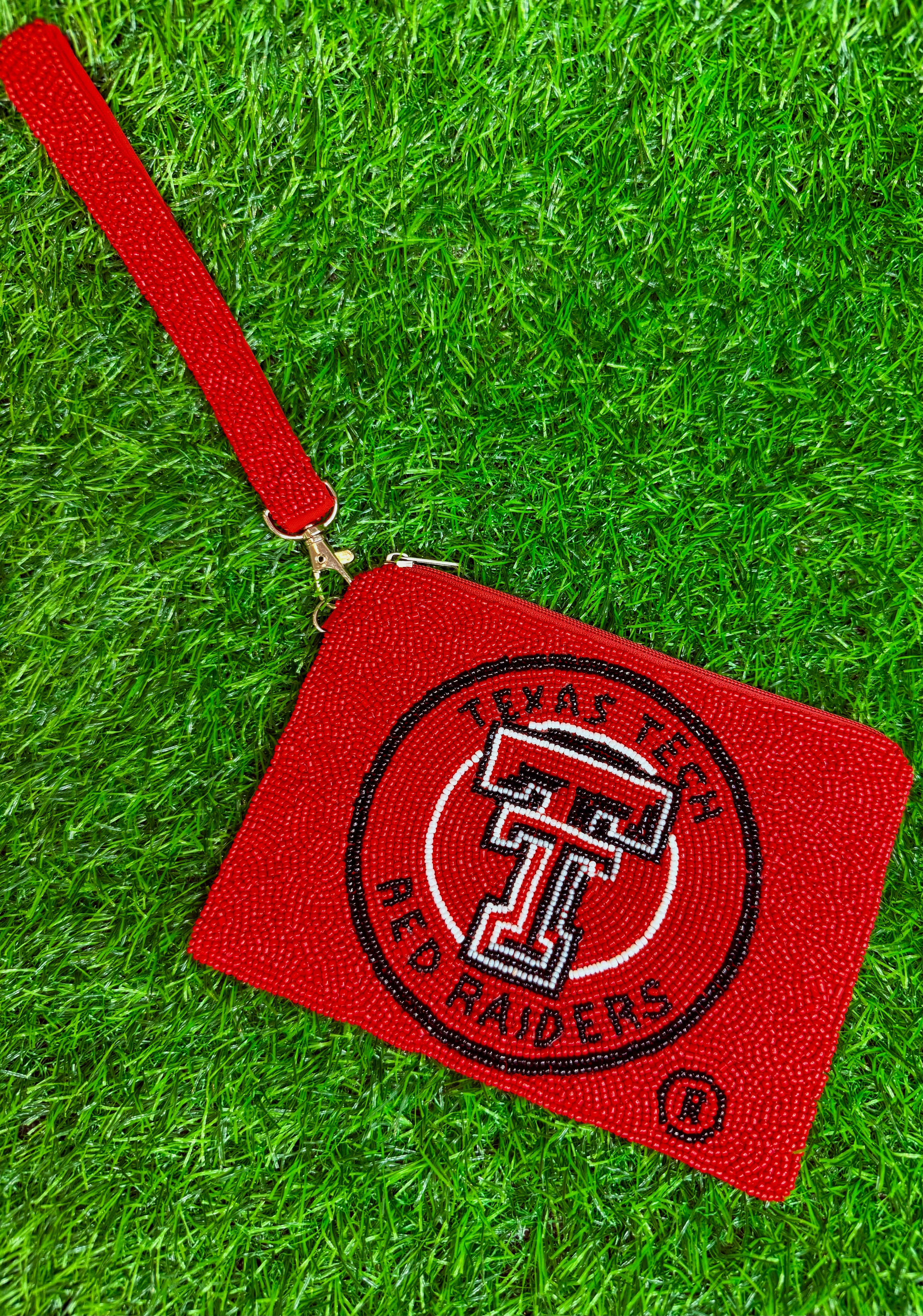 Texas Tech Beaded Wristlet