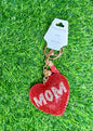 Mom Heart Bling Keychain