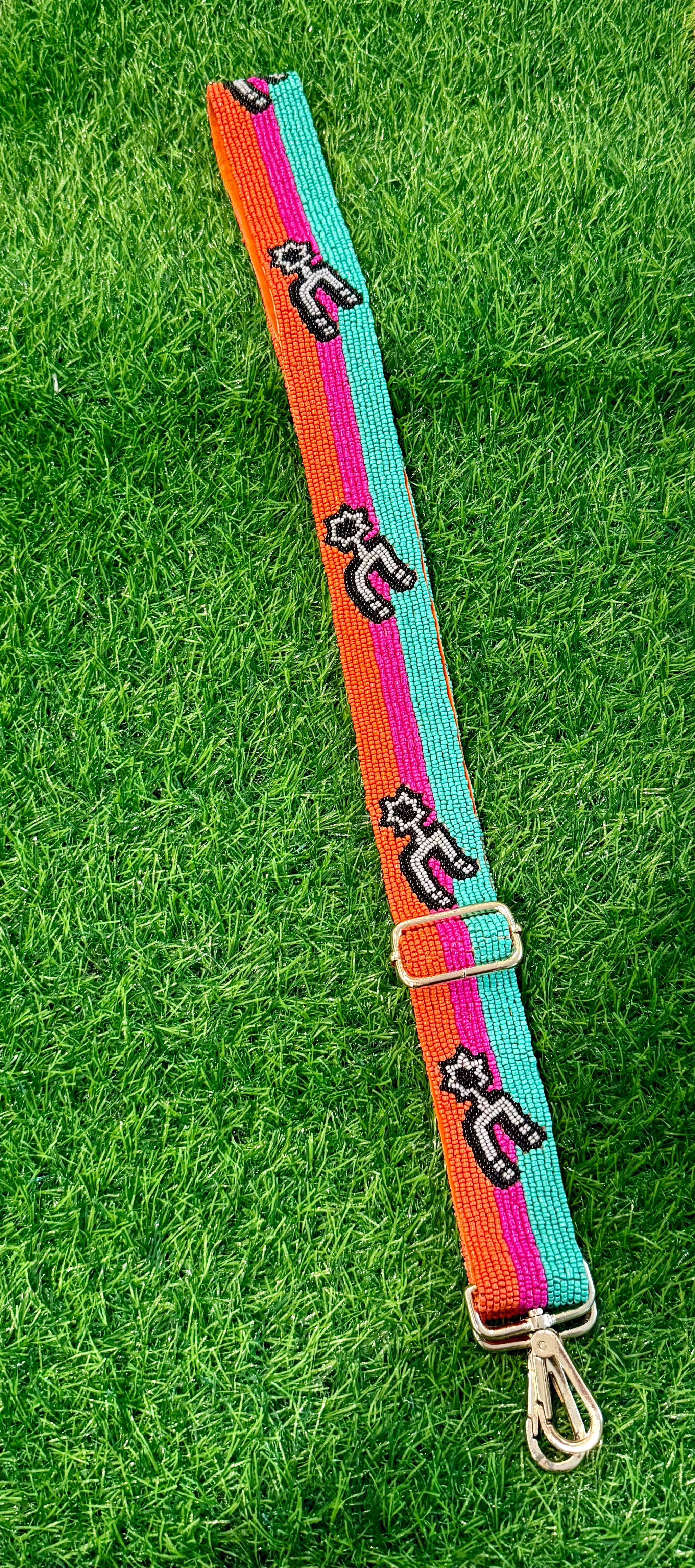 Viva Los Spurs Beaded Purse Strap