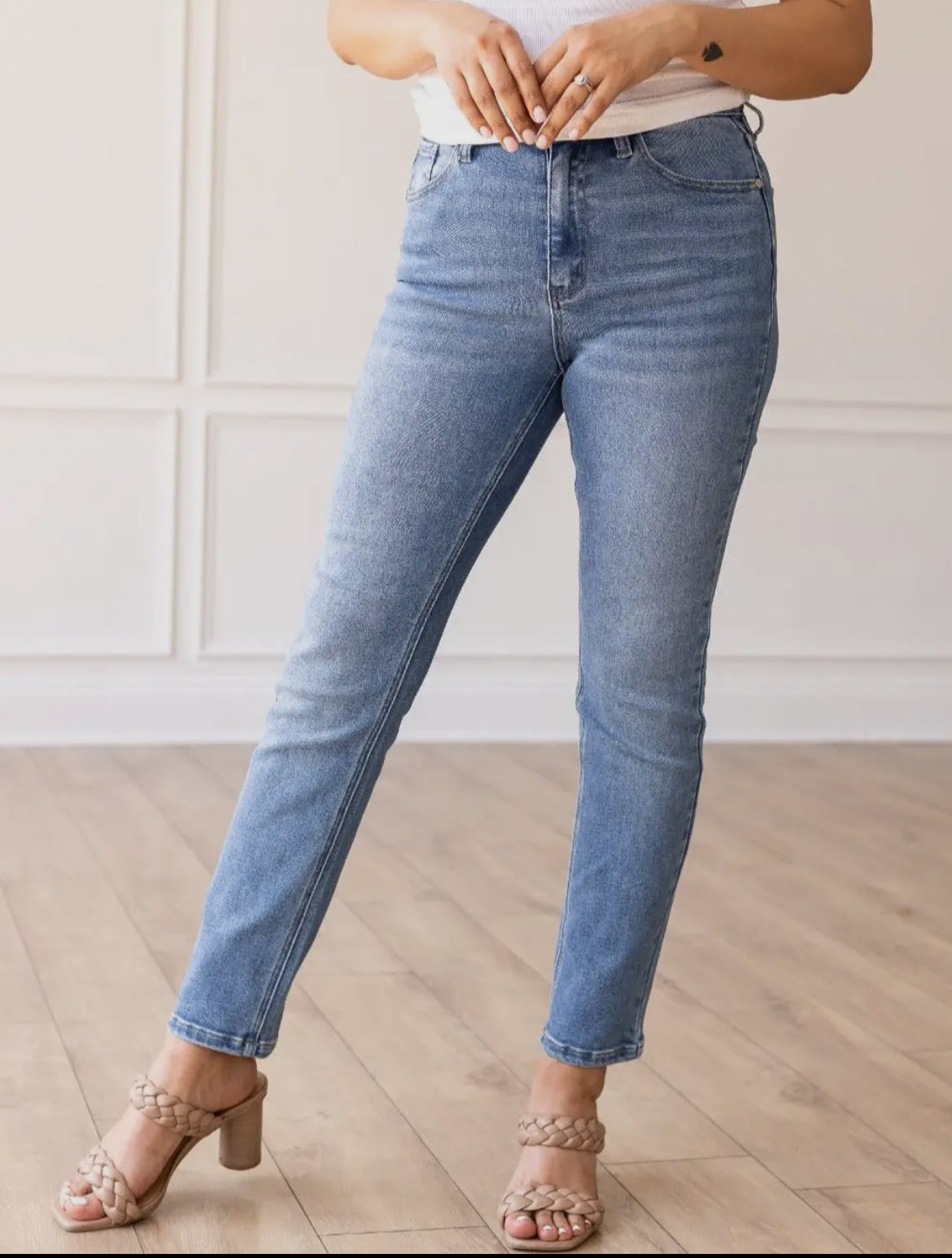 Mia Rose Mid Wash Skinny Jeans