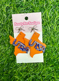 Custom UTSA Texas Earrings