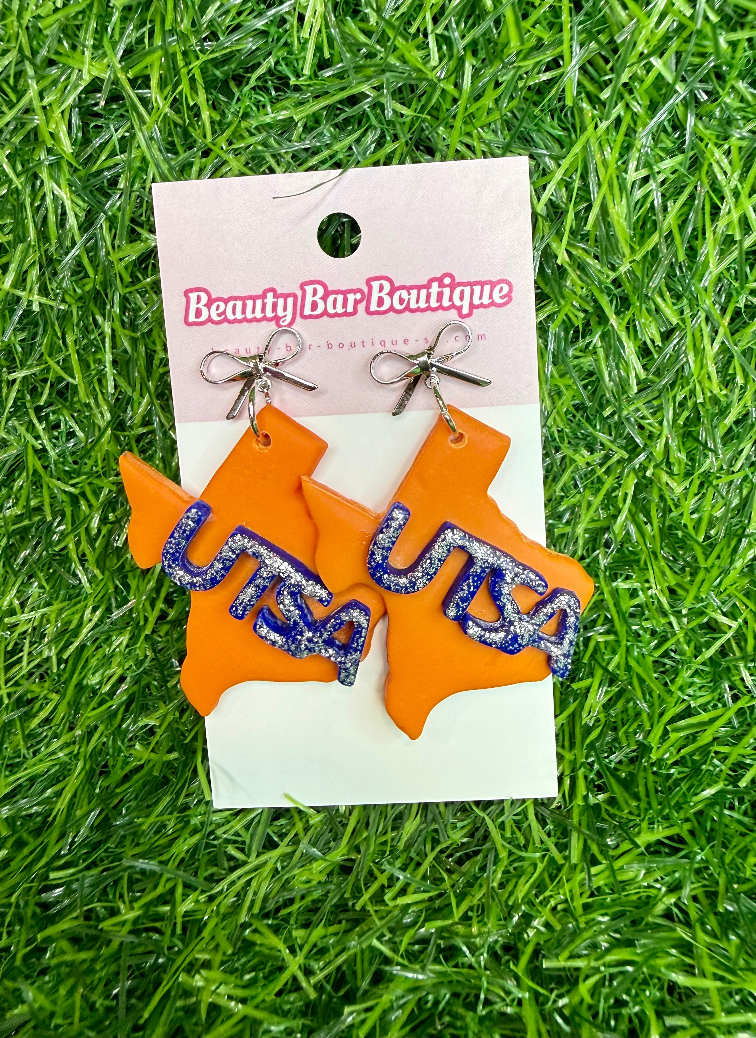 Custom UTSA Texas Earrings