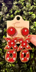 XO Beaded Bling Earrings