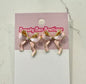 Pink Bow Stud Earrings