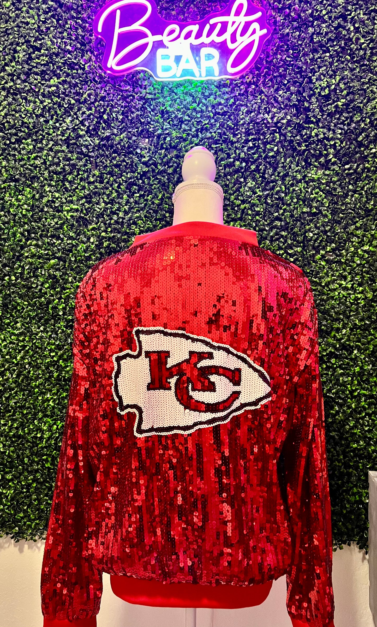 KC Chiefs Sequin Bomber Jacket