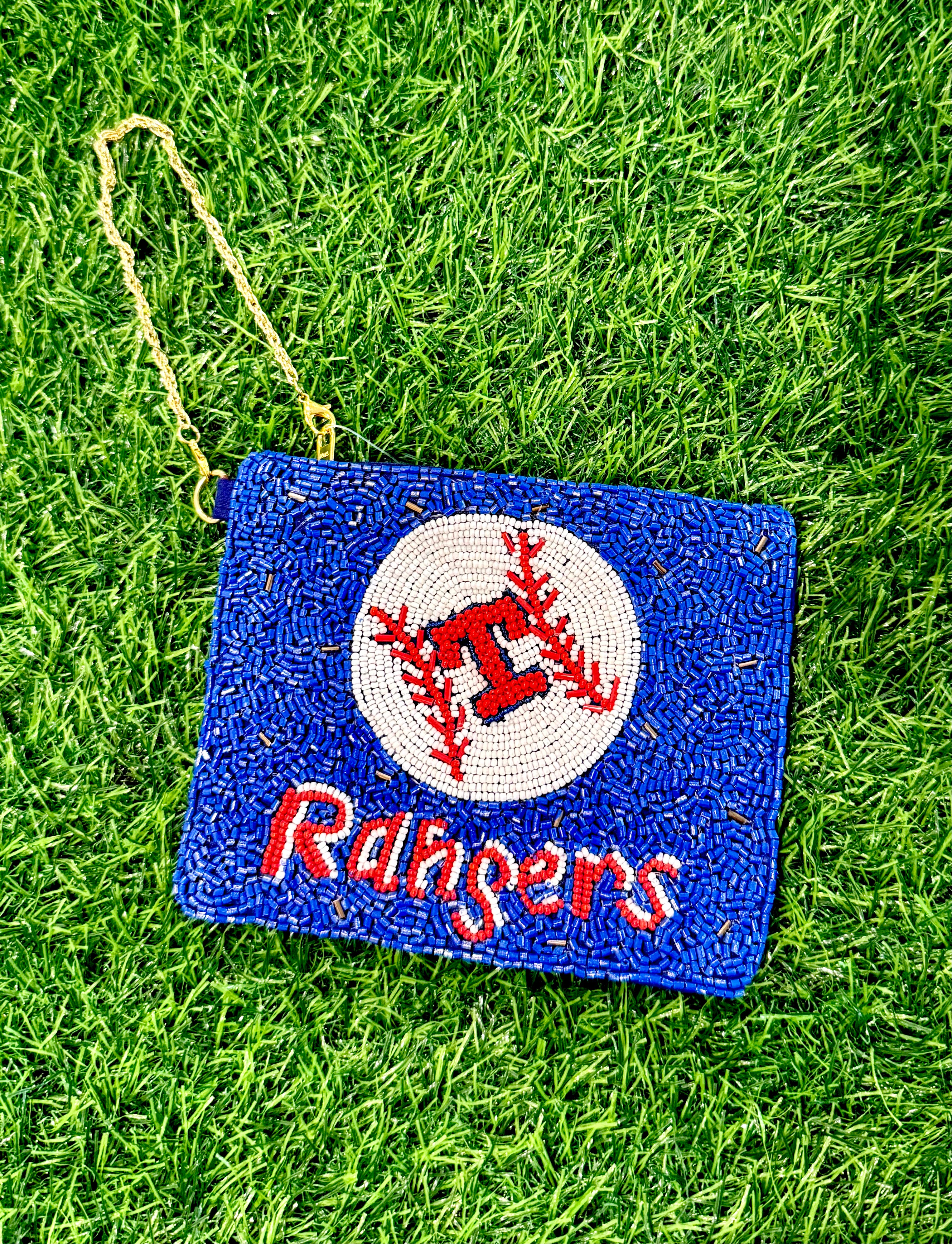 Rangers Beaded Wristlet