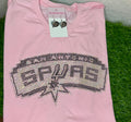 SA Spurs Rhinestone Pink V-Neck