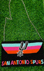 SA SPURS RETRO BEADED PURSE