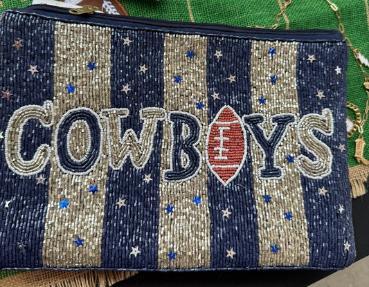 Cowboys Beaded Bag