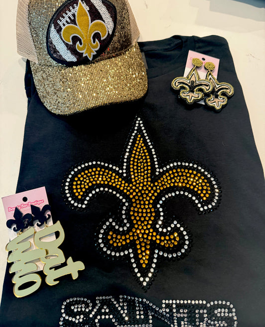 Saints Rhinestone Shirt