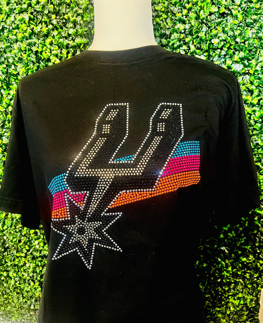 Spurs Bling Rhinestone Shirt