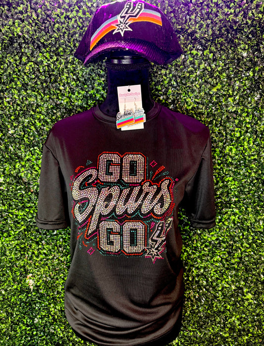 Race for Seis GSG Spurs Rhinestone Tee