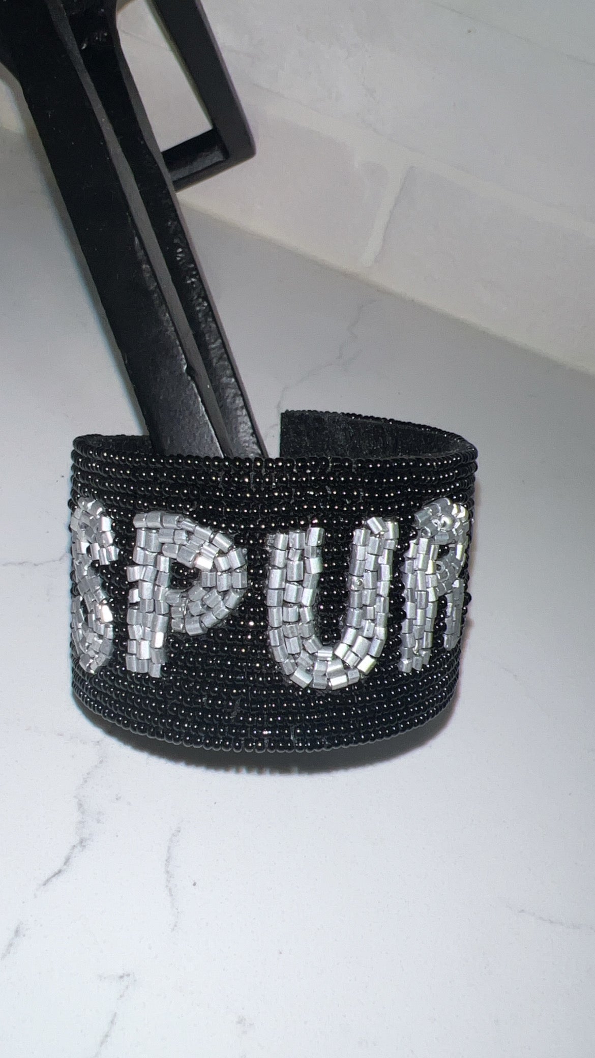 Spurs Beaded Cuff Bracelet