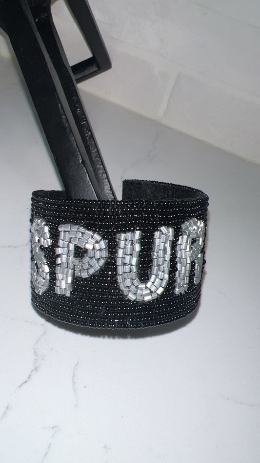 Spurs Beaded Cuff Bracelet