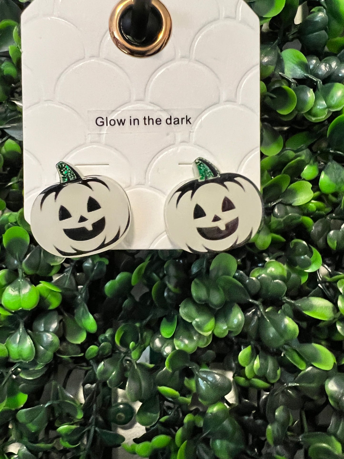 Pumpkin Glow in the Dark Stud Earrings