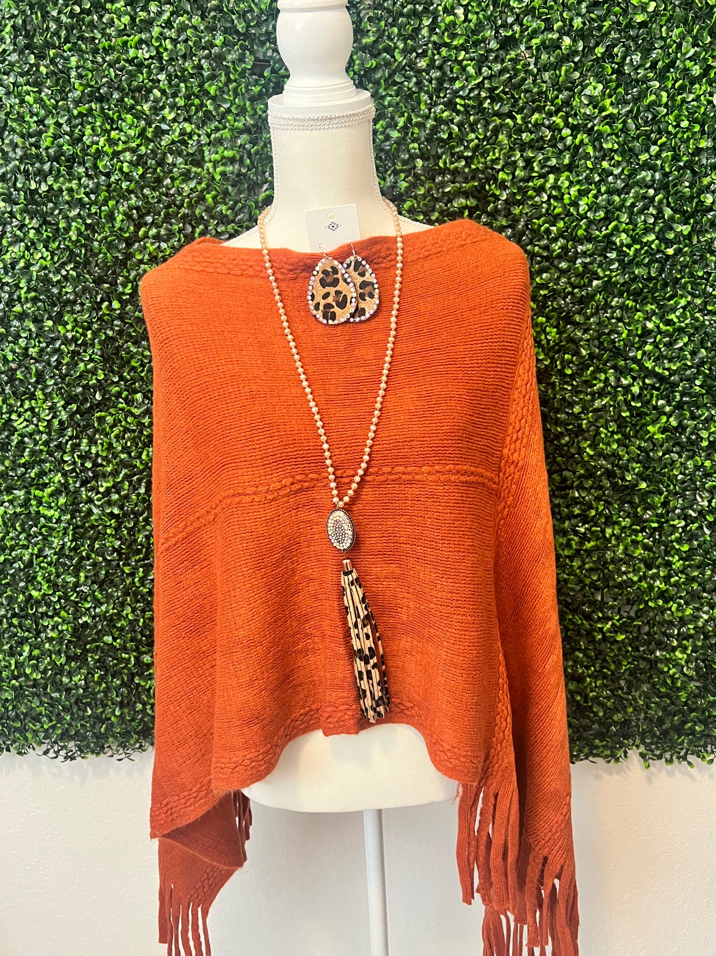 Pumpkin Spice Shawl Sweater