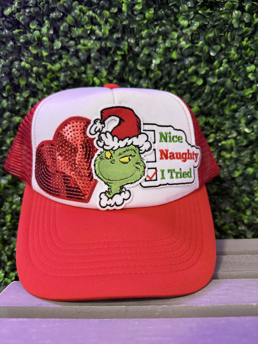 Grinch I Tried Custom Cap