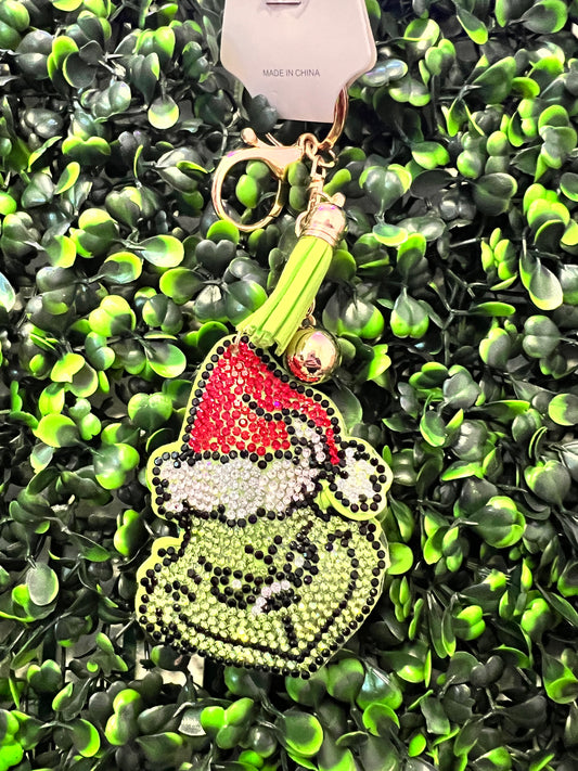 Grinch Bling Keychain