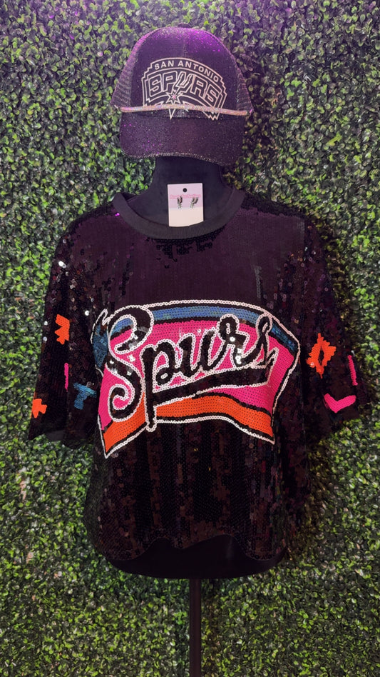 In My Spurs Girl Era Sequence Crop Top
