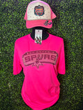 Neon Pink Rhinestone Spurs Tee