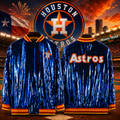 Astros Sequin Bomber Jacket
