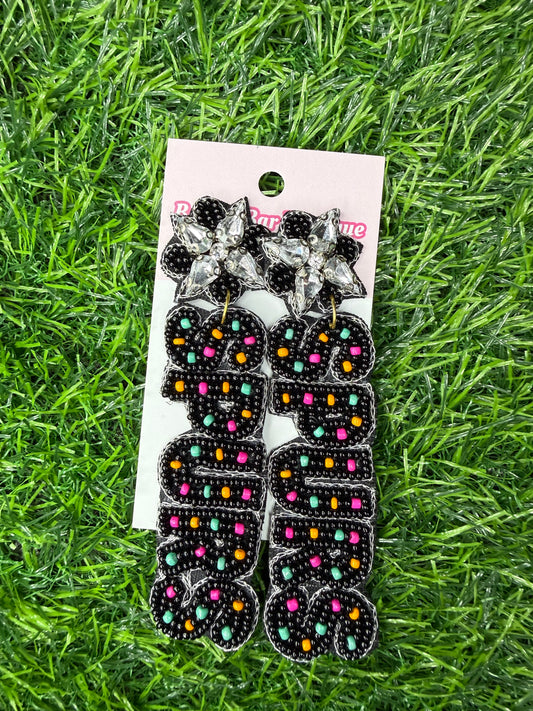 Viva Los Spurs Beaded Earrings
