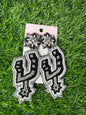 Love My Spurs Beaded Earrings