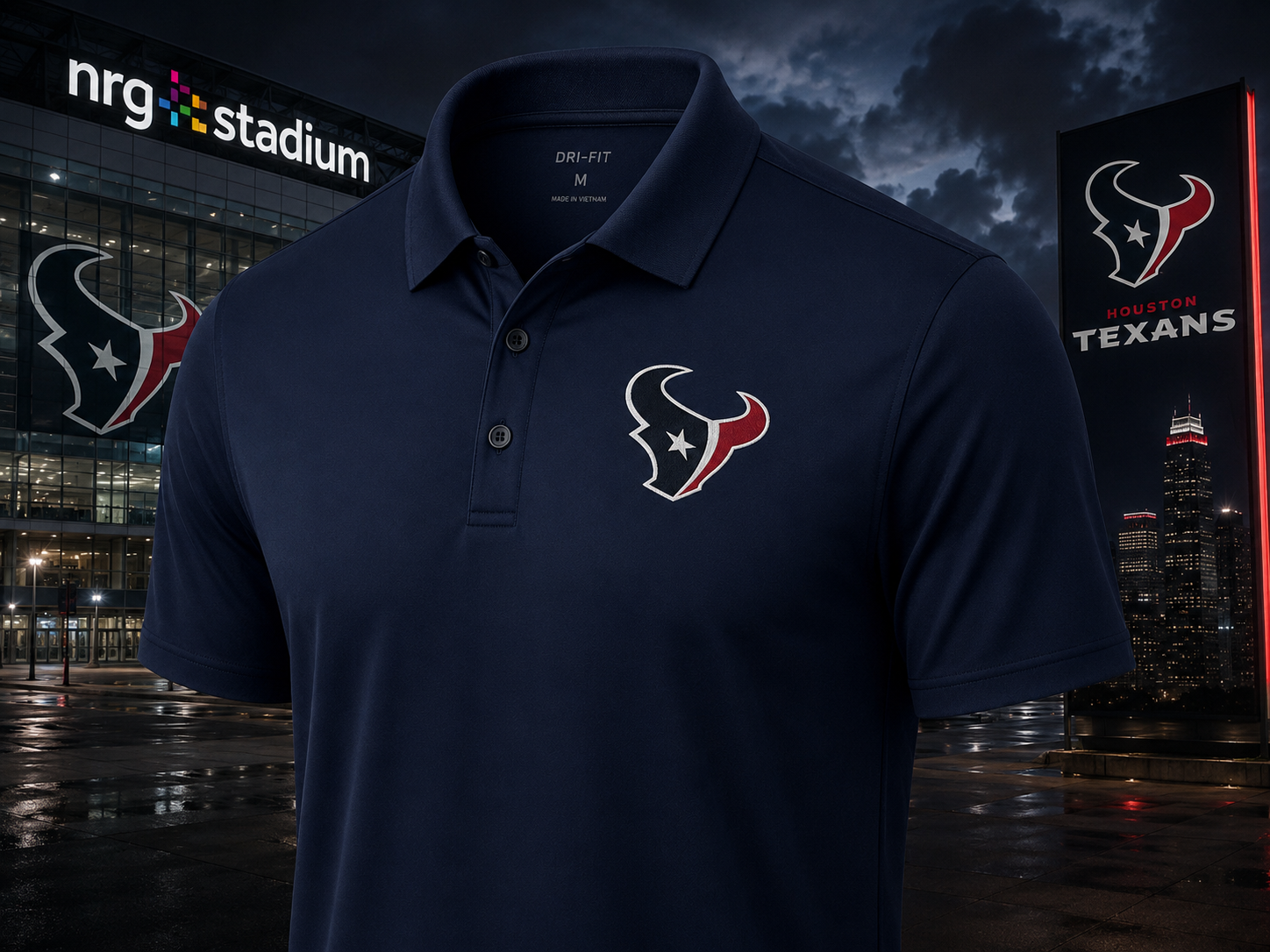 Pre-Order Men’s Texans Drifit Polo