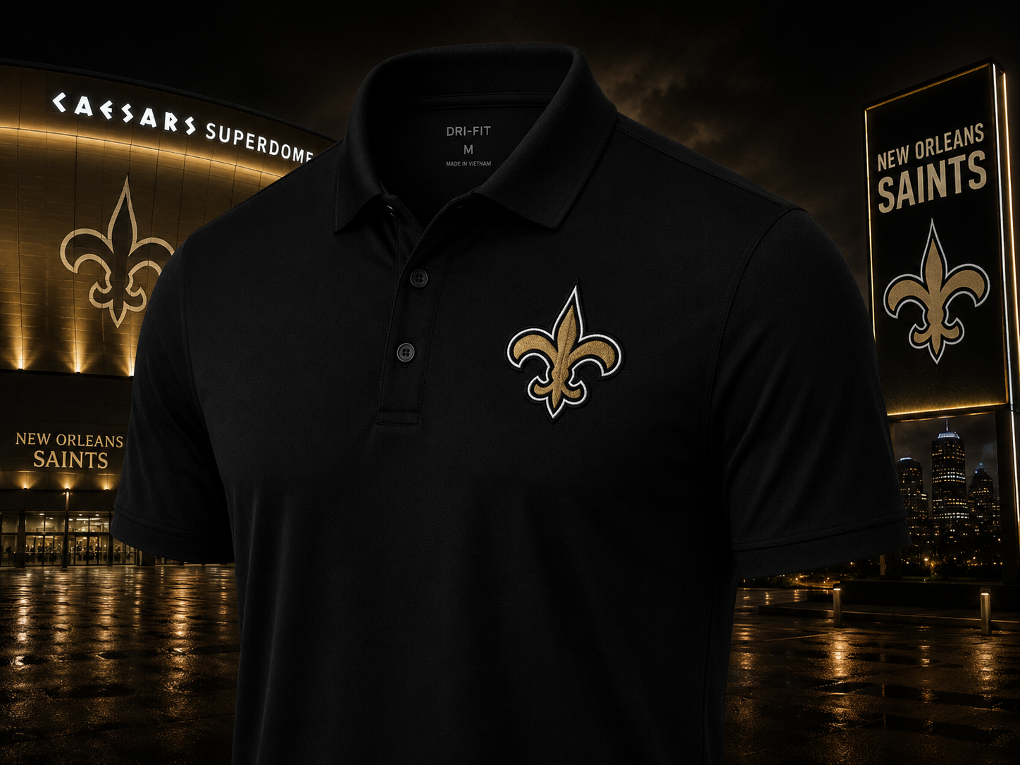 Pre-Order Men’s Saints Drifit Polo
