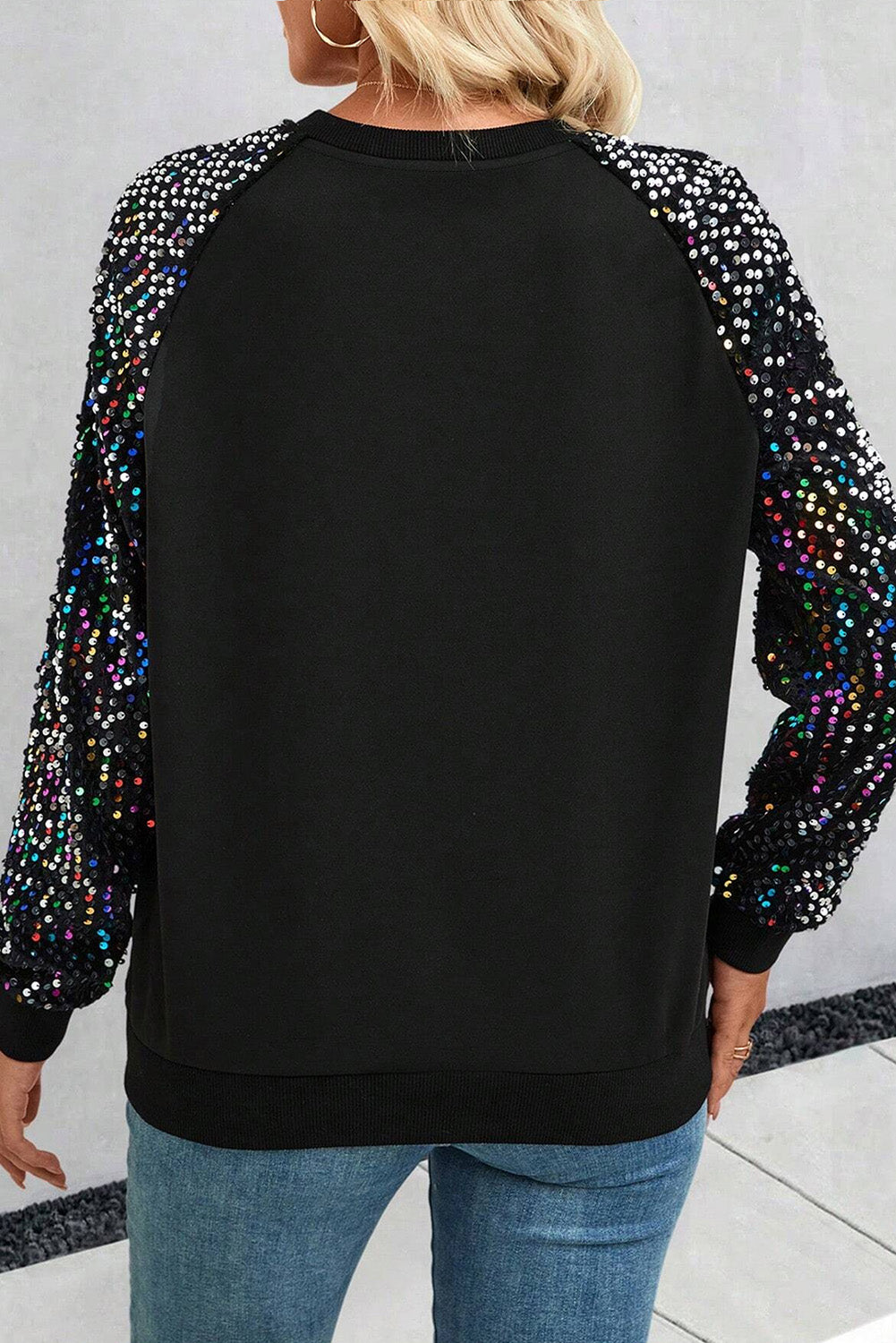 Midnight Lights Sequin Long Sleeve Blouse