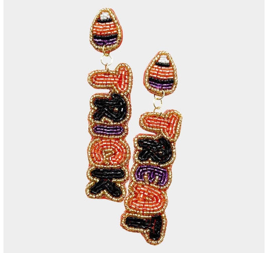 Trick Treat Beaded Earrings