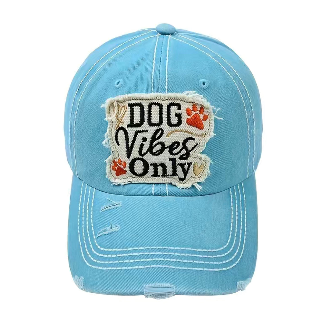 Dog Vibes Only Hat Turquoise