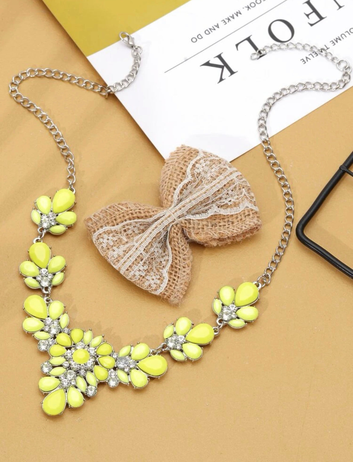 Yellow Statement Necklace