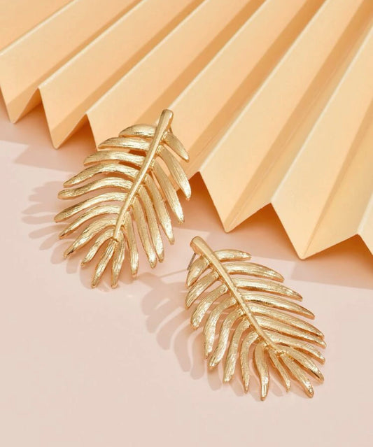 The Golden Leaf Earrings