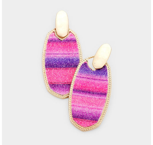 Pink Serape Earrings