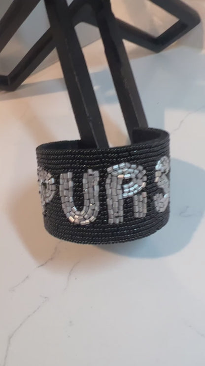 Spurs Beaded Cuff Bracelet