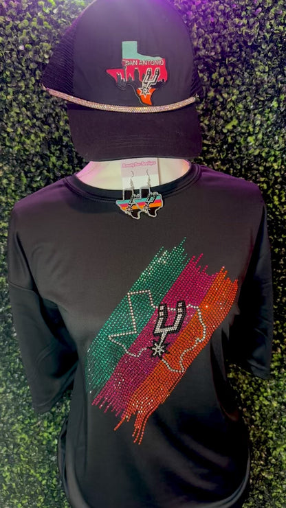 Spurs Texas Rhinestone Tee