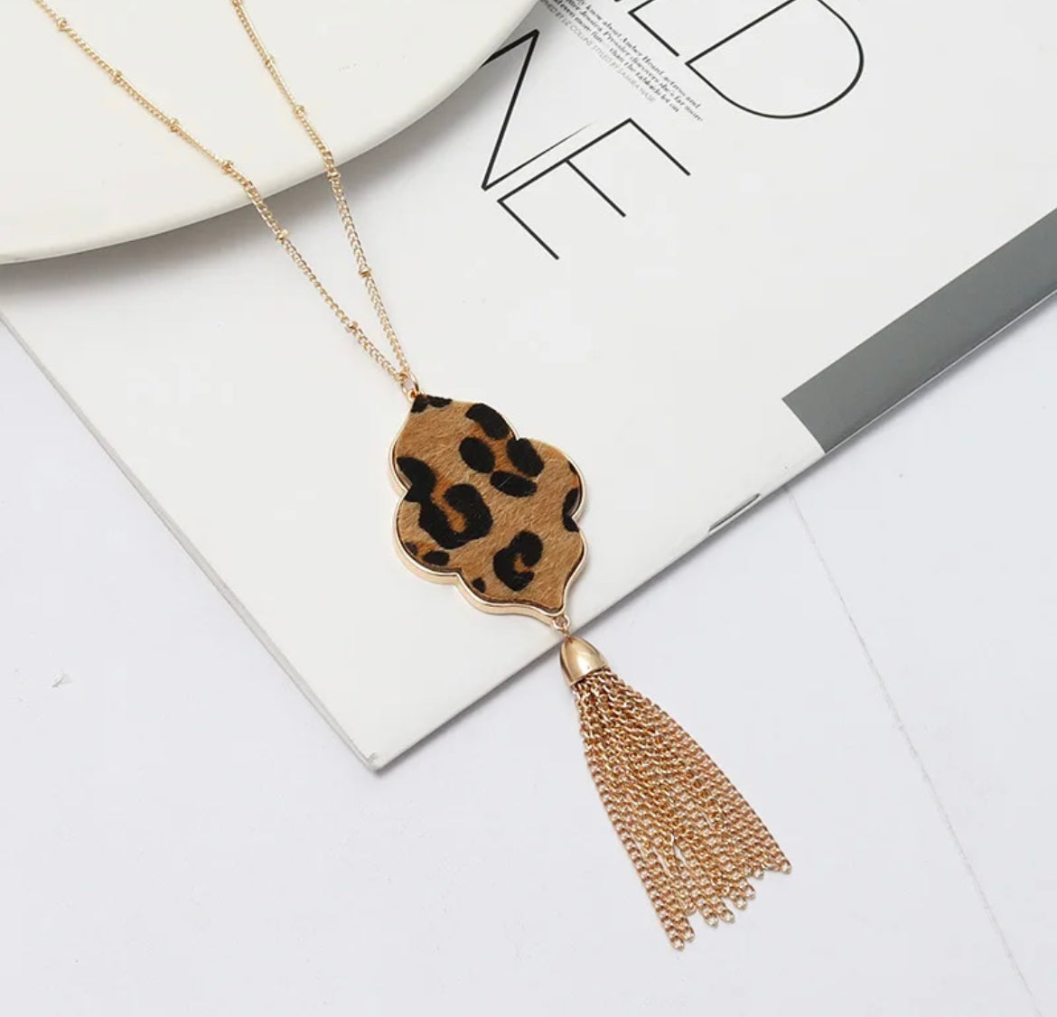 Morocco Leopard Tassel Necklace